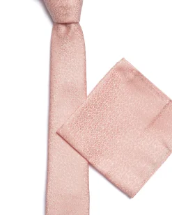Pink Micro Pattern Print Tie