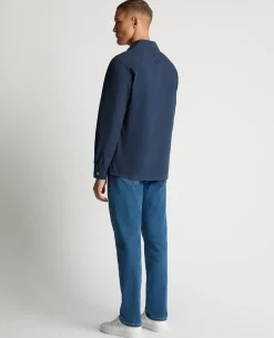 Regular Fit Cotton-Stretch Overshirt