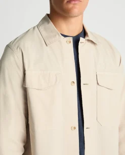 Regular Fit Cotton-Stretch Overshirt