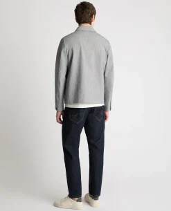 Regular Fit Micro-Houndstooth Chore Jacket