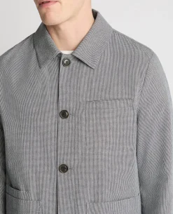 Regular Fit Micro-Houndstooth Chore Jacket