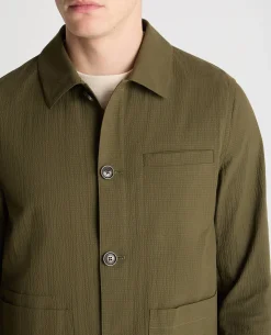Regular Fit Seersucker Chore Jacket