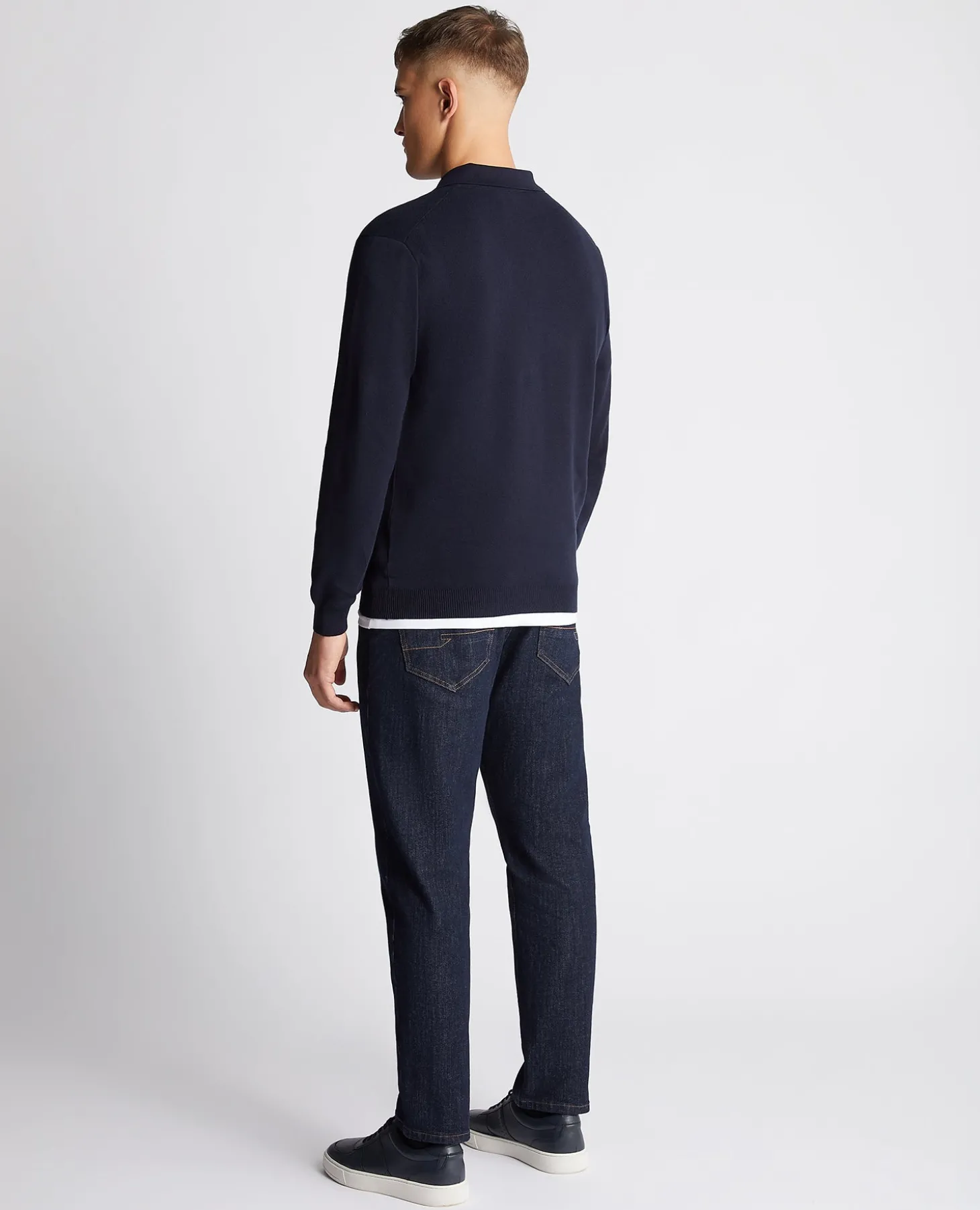 Relaxed Fit Long Sleeve Polo