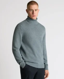 Roll Neck Cotton Knit Sweater