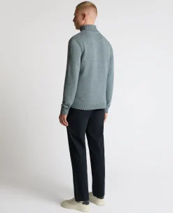Roll Neck Cotton Knit Sweater