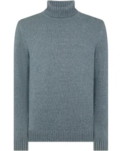 Roll Neck Cotton Knit Sweater