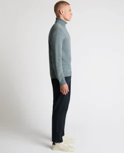 Roll Neck Cotton Knit Sweater