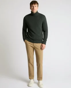 Roll Neck Cotton Knit Sweater