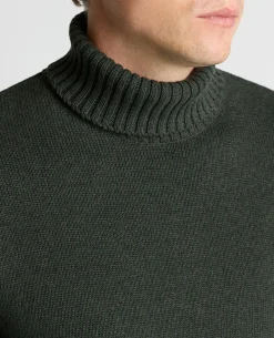 Roll Neck Cotton Knit Sweater