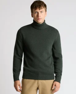 Roll Neck Cotton Knit Sweater