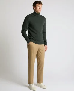 Roll Neck Cotton Knit Sweater