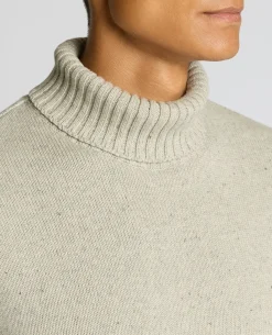 Roll Neck Cotton Knit Sweater