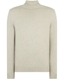 Roll Neck Cotton Knit Sweater