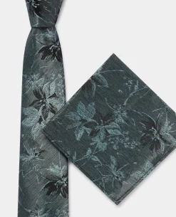 Shaded Floral Print Tie