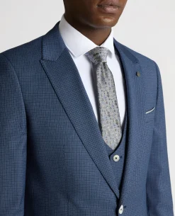Slim Fit Checked Stretch Suit