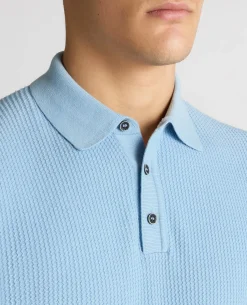 Slim Fit Cotton Interest Fabric Polo Shirt