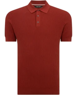 Slim Fit Cotton Interest Fabric Polo Shirt