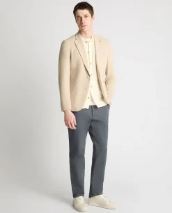 Slim fit cotton-blend stretch jacket