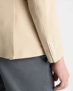 Slim fit cotton-blend stretch jacket