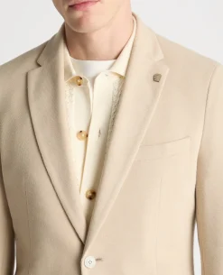 Slim fit cotton-blend stretch jacket