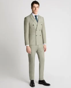 Slim Fit Double-Breasted Stretch Suit