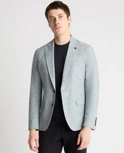 Slim Fit Linen Blend Jacket