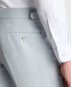 Slim Fit Linen Blend Suit Trousers
