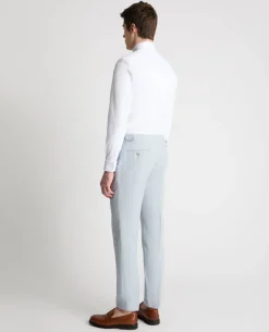 Slim Fit Linen Blend Suit Trousers