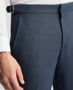 Slim Fit Linen Blend Suit Trousers
