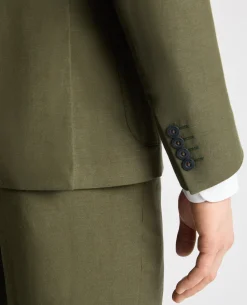 Slim Fit Linen Rich Suit