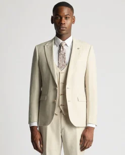 Slim Fit Linen-Blend Suit