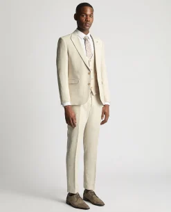 Slim Fit Linen-Blend Suit