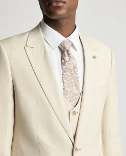 Slim Fit Linen-Blend Suit