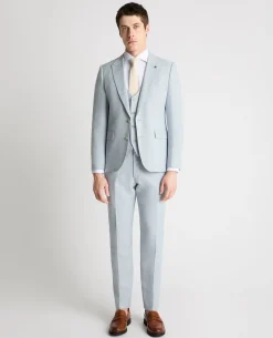 Slim Fit Linen-Blend Suit