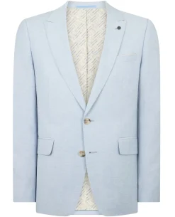 Slim Fit Linen-Blend Suit