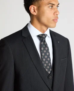 Slim Fit Pinstripe Wool Rich Suit