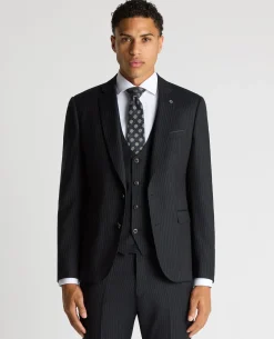 Slim Fit Pinstripe Wool Rich Suit
