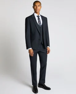 Slim Fit Stretch Printed Suit