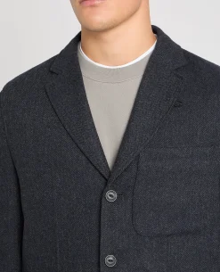 Slim fit wool-poly jacket