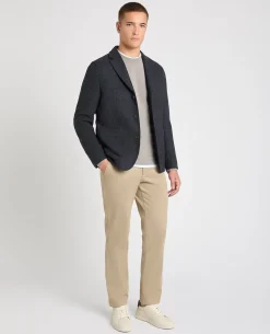 Slim fit wool-poly jacket