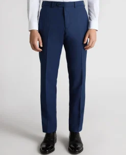 Slim Leg Checked Stretch Formal Trousers