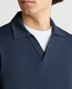 Slub Yarn Jersey Polo Shirt