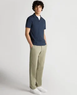 Slub Yarn Jersey Polo Shirt