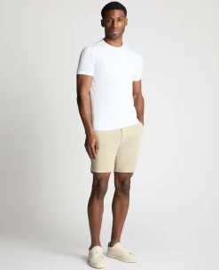 Stone Slim Leg Cotton-Stretch Chino Short