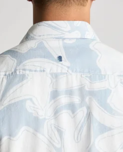 Tapered Fit Abstract Floral Print Shirt