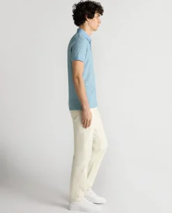 Tapered Fit Basket Weave Polo Shirt