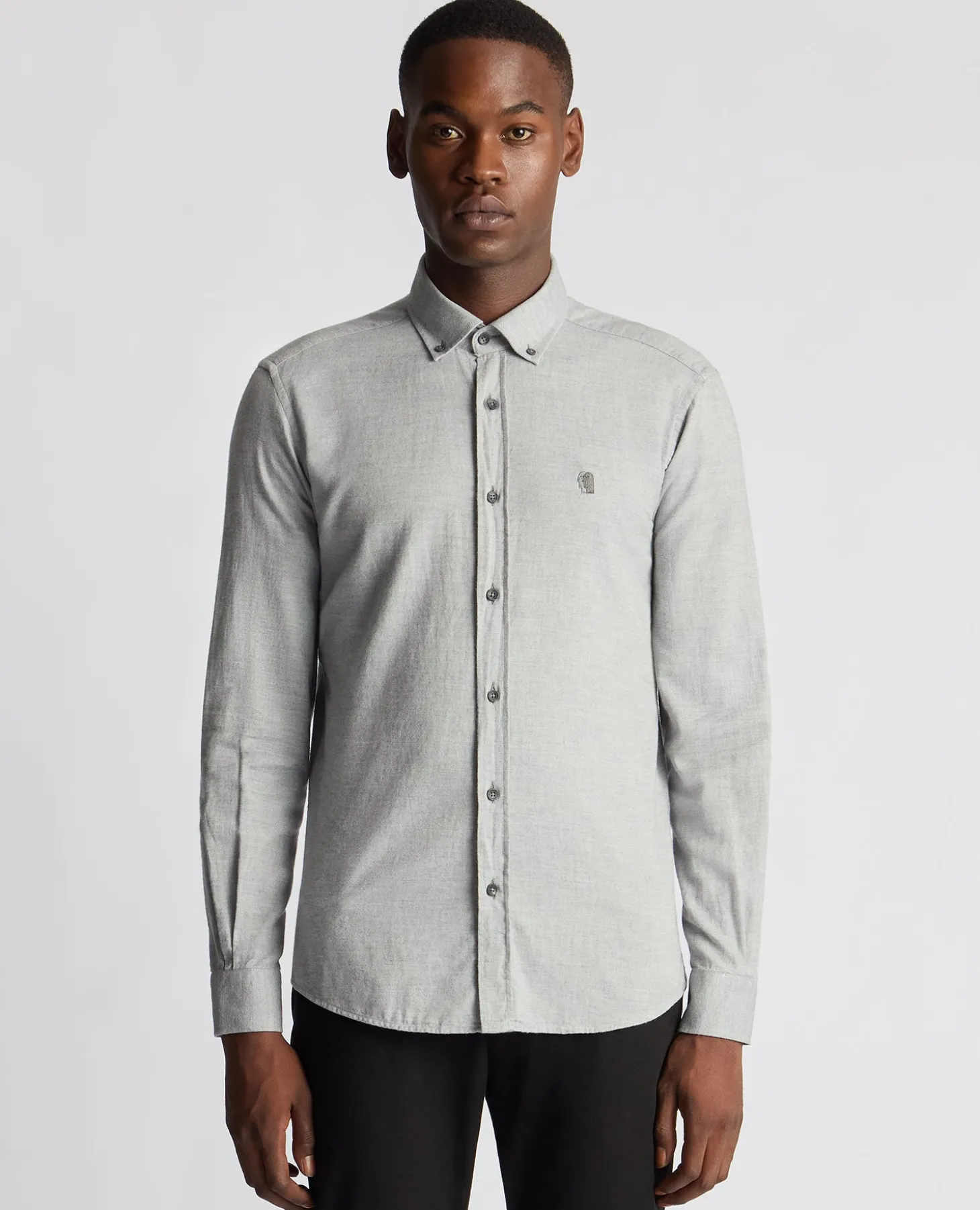 Tapered Fit Brushed Cotton Shirt
