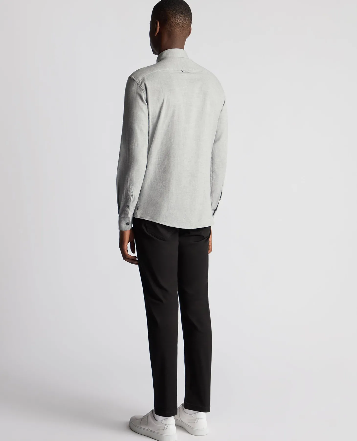 Tapered Fit Brushed Cotton Shirt