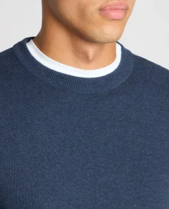 Tapered Fit Cotton Crew Neck Sweater
