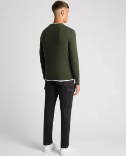 Tapered Fit Cotton Crew Neck Sweater